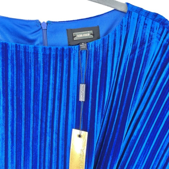 Alexia Admor Veronica Pleated Boatneck Velvet Midi Dress / Size Small - New! - Picture 7 of 8